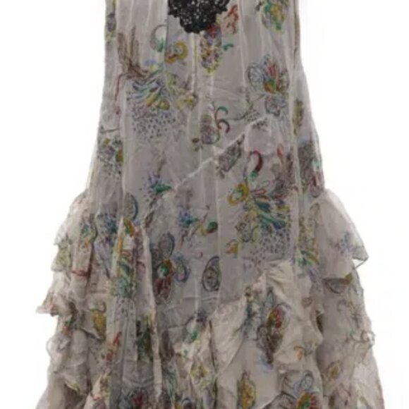 ZARA WOMAN Silk Dress Lace Detail 7785/739 Size M New With Tags $189 - Picture 16 of 16